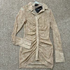 PLT sheer mini dress